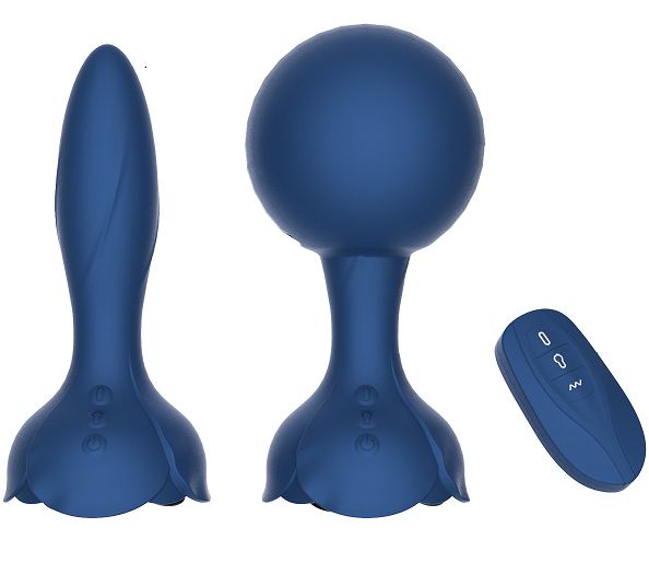 Rose Inflatable Anal Plug (Remote) AS457-2